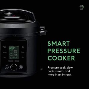CHEF iQ Smart Pressure Cooker 10 Cooking Functions & 18 Features, Built-in Scale, 1000+ Presets & Times & Temps wApp for 600+ Foolproof Guided Recipes, Rice & Slow Electric MultiCooker, 6 Qt