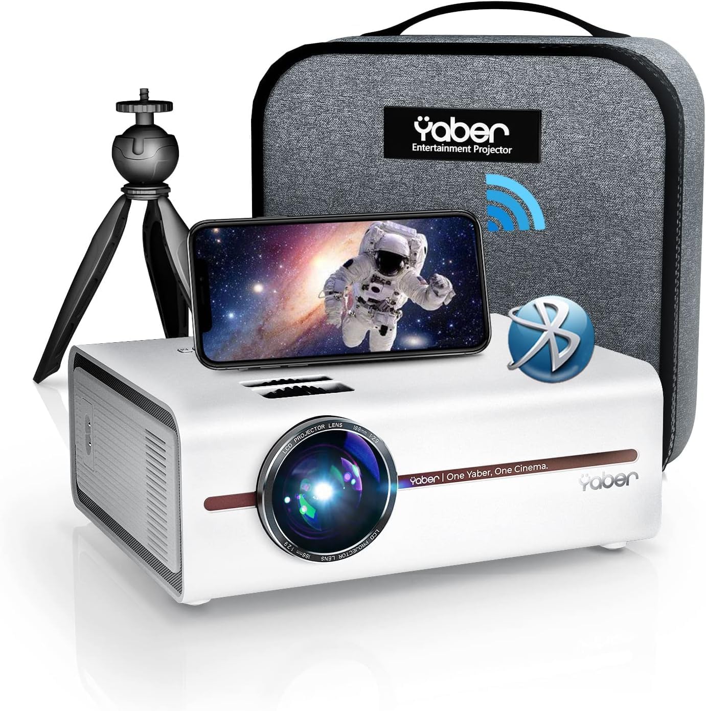 Mini Projector with WiFi and Bluetooth 5.1, 9500L Portable Movie Projector